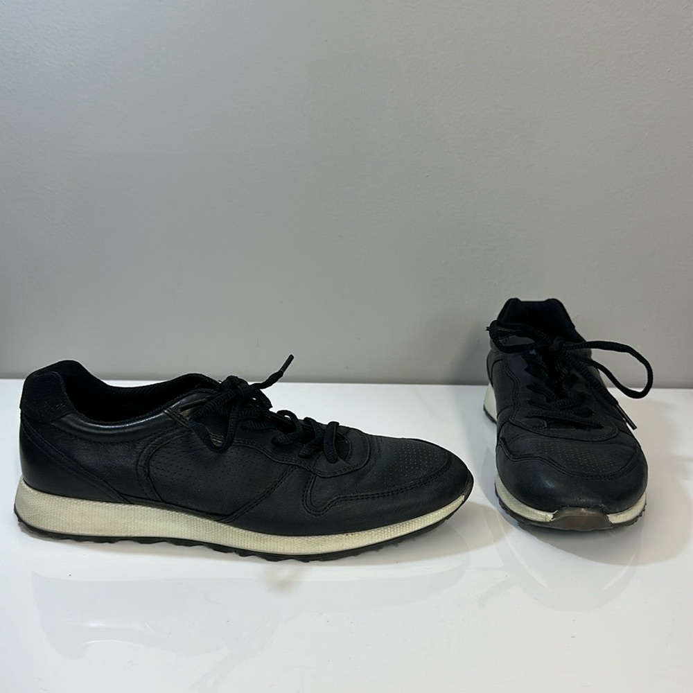 Ecco Danish Design Black Leather Sneakers Size EU 38 US 7 / 7.5